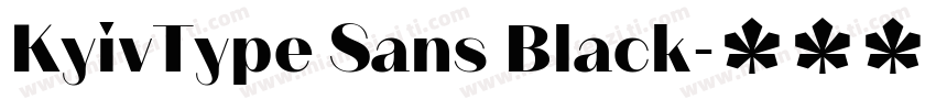 KyivType Sans Black字体转换